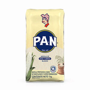 Harina Pan de Maíz Blanco y Arroz 1Kg