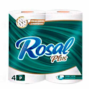 Papel Higiénico Rosal PLus 215 hojas 4 unidades