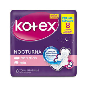 Toallas Sanitarias Nocturnas Kotex 8 unidades